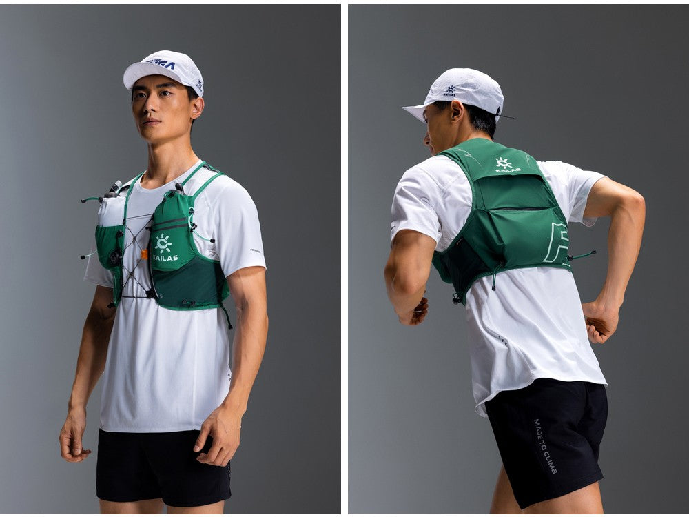 KAILAS FUGA AIR 8L Unisex Travel Marathon Trail Running Hiking Cycling Backpacks  with Dual Soft Water Bottles KA2554005