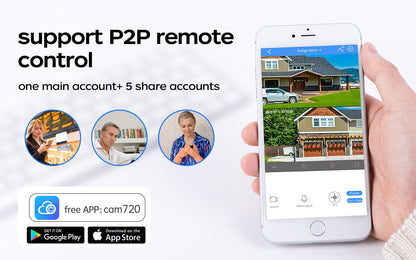 Jooan 1080P Outdoor Wifi IP Camera CCTV Surveillance Camera Waterproof Mini Camera 5 X Zoom Color Night Smart Home Baby Monitor