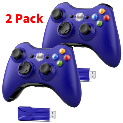For Xbox 360 Slim/Lite/E/PC Controller,Wireless/Wired Game Remote Control 6-axis Gryo Dual Vibration Precision Joystick Gamepads