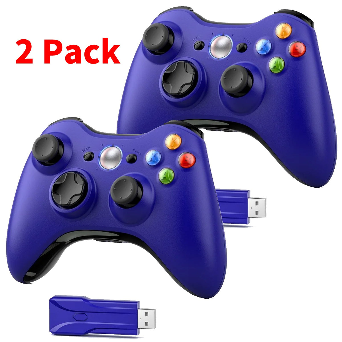 For Xbox 360 Slim/Lite/E/PC Controller,Wireless/Wired Game Remote Control 6-axis Gryo Dual Vibration Precision Joystick Gamepads