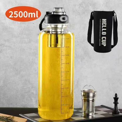 Copo De Vidro Transparente Com Filtragem Copos De Café De Grande Capacidade Com Tampa Utensílios De Cozinha Suprimentos De Barra Caneca De Chá Durável