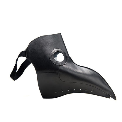 New Funny Medieval Steampunk Plague Doctor Bird Mask Latex Punk Cosplay Masks Beak Adult Halloween Event Cosplay Props Black
