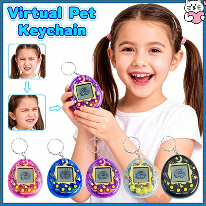 64-6PCS Virtual Pet Keychain Tamagotchi Electronic Toys for kids Video Game Party Favors Birthday Gifts School Classroom Prizes