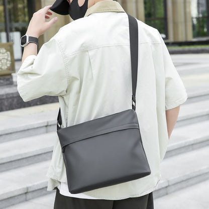 Sleek Crossbody Bag for Men Water-resistant Nylon Shoulder Bag Multi-Pocket Large CapacityMinimalist Style for Daily/Work/Travel
