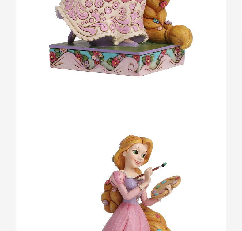 Novos produtos em estoque: Pinturas de personagens de desenho animado, Estatuetas de princesas de cabelo comprido, Brinquedos de estatuetas, Presentes surpresa de aniversário para meninas
