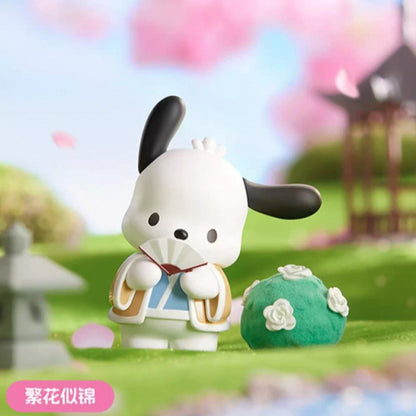 Sanrio Nova Série Flor de Rima Blind Box Kawaii Kuromi Pochacco Cinnamoroll Melody Caixa Surpresa Boneca Sacola Surpresa Decoração Brinquedo Presente