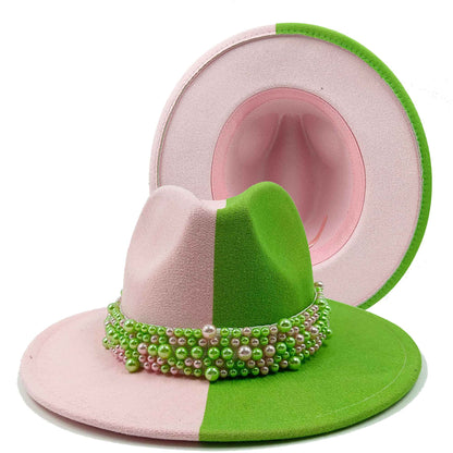 Fedora men's fedora neutral wide brim jazz hat feather belt autumn and winter british vintage panama hat