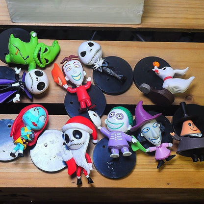 10 peças Pesadelo 7cm Sally Jack Skellington PVC Modelo Mini Estatueta Presente de Halloween Brinquedos de Figura de Ação Para Meninos Presentes de Aniversário