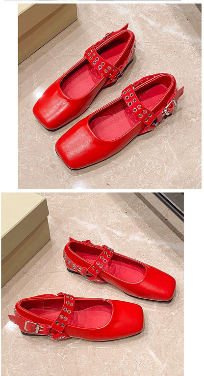 2025 Elegant Women Ballet Flats Shoes Shallow Mouth Autumn Loafers New Fall Retro Dress Lolita Tabis Shoes Zapatos De Mujer