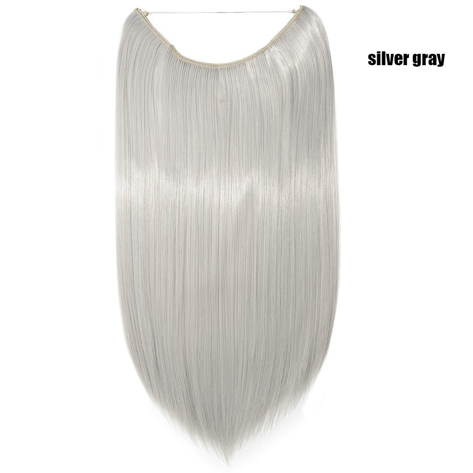 BENEHAIR Cabelo Sintético com Fio Invisível Sem Clipes Extensões de Cabelo Linha Secreta de Pesca Apliques de Cabelo Falso Para Mulheres