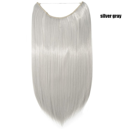 BENEHAIR Cabelo Sintético com Fio Invisível Sem Clipes Extensões de Cabelo Linha Secreta de Pesca Apliques de Cabelo Falso Para Mulheres
