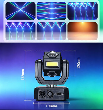 Mini Moving Head Light DMX Sound Control Remote for Disco DJ Strong Beam Wedding Event Lighting Home Party Decoration