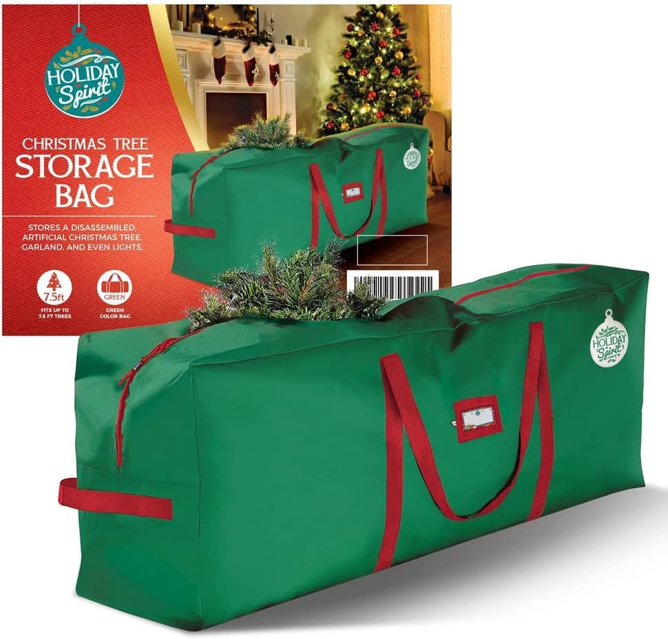 Christmas Tree Storage Bag Heavy Duty Tree Bag Reinforced Handle and Zipper Waterproof Storage Bag Christmas Packaging Bag