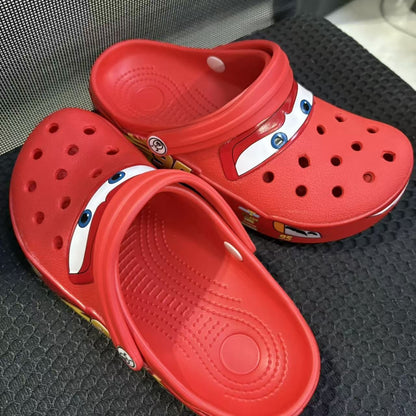 Chinelo Sólido de Desenho Animado Hot Anime Disney McQueens Pixar Impermeável Sandálias Casuais Respiráveis Sapatos Eva com Tira no Tornozelo Presentes