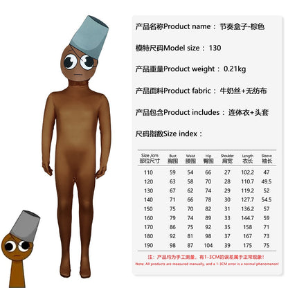 In-Stock Sprunki Incredibox Cosplay Costume - Halloween Stage Performance Bodysuit