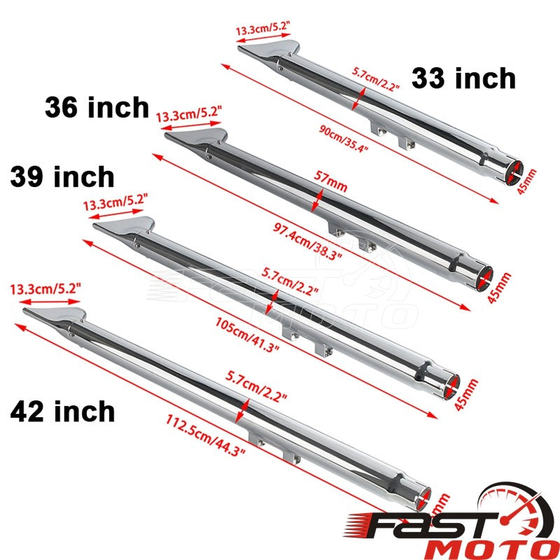 Motorcycle Fishtail Exhaust Muffler For Harley Softail Deluxe EFI FLSTNI Deuce FXSTDI Heritage Classic Engine Exhaust System