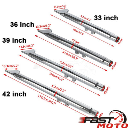 Motorcycle Fishtail Exhaust Muffler For Harley Softail Deluxe EFI FLSTNI Deuce FXSTDI Heritage Classic Engine Exhaust System