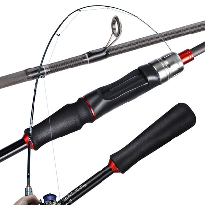 Sougayilang Fishing Rod 1.8/2..1m Spinning/Casting Rod Power M Carbon Rod Pole 5/6 Sections Travel Fishing Pole Fishing Tackle