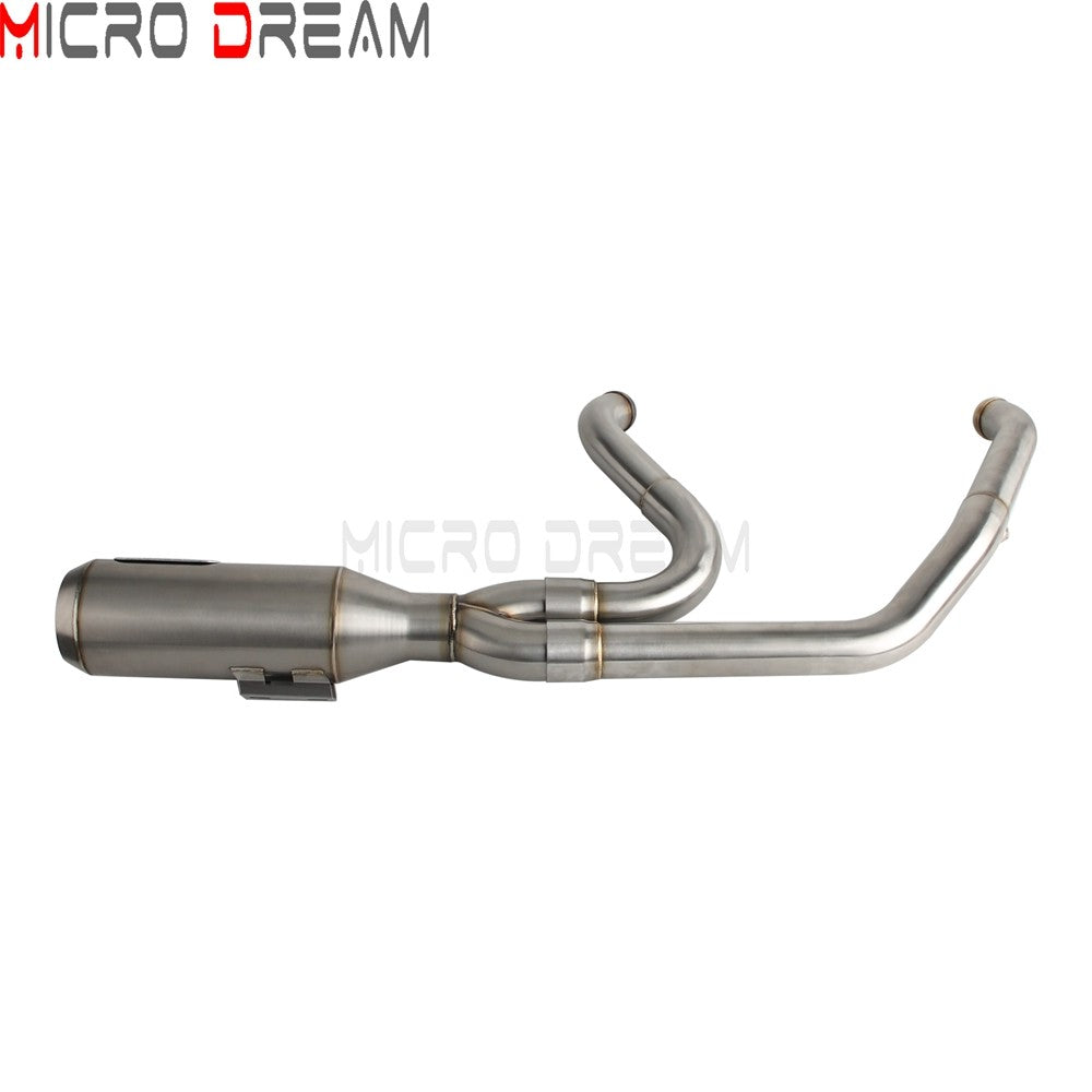 2 into 1 Motorcycle Engine System Pipe Slip on Exhaust Mufflers For Harley Street Glide ST FLHXST EFI FLHX Special FLHXS 2017-25