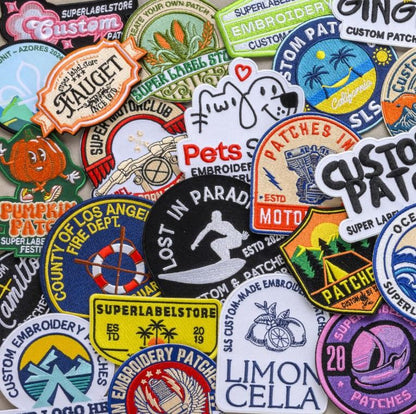 Custom Embroidery Patch Iron On Patches Logo Team Group Personalized DIY Fusible Patch Hook & Loop Patch For Clothing Moq 10pcs