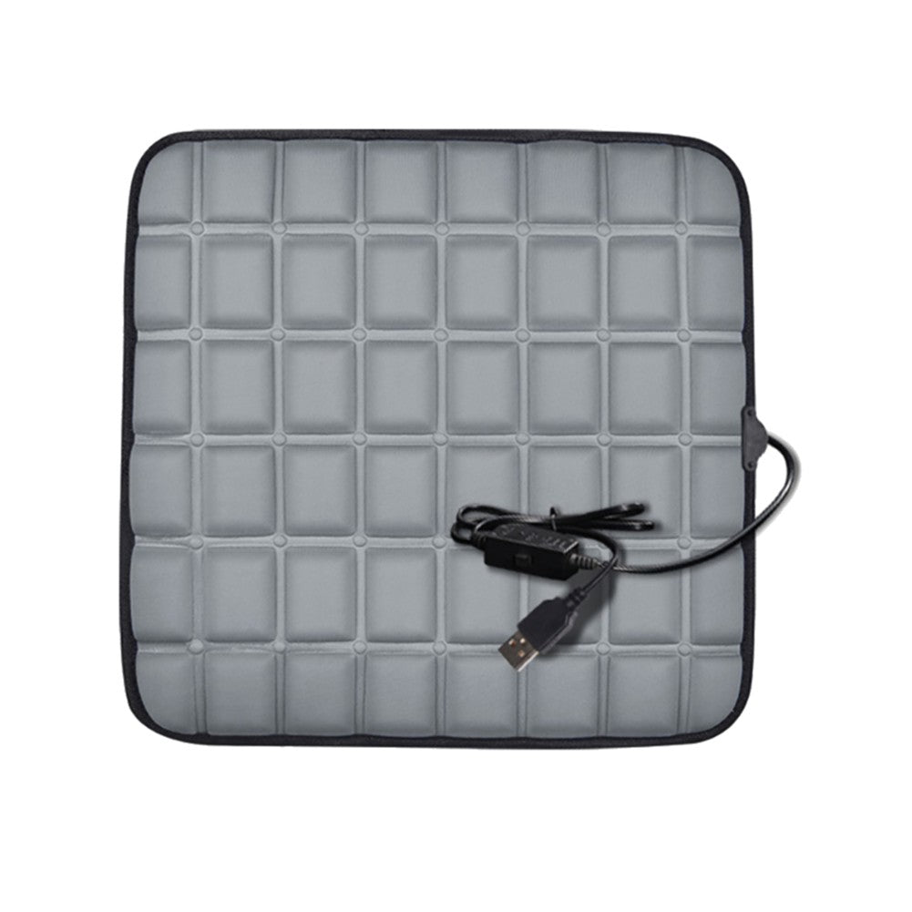 5V USB Heated Car Seat Cover 43x43cm Electric Heating Pad Universal Car Seat Heating Cushion Foot Warmer for Autumn and Winter