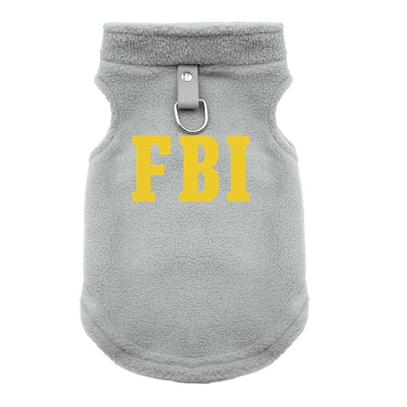 FBI Roupa para Cães Colete Macio Quente Roupa para Cachorros Colete Capa Roupa de Inverno para Animais de Estimação Jaqueta Casaco Cães Pequenos e Médios Roupa Chihuahua P-GG