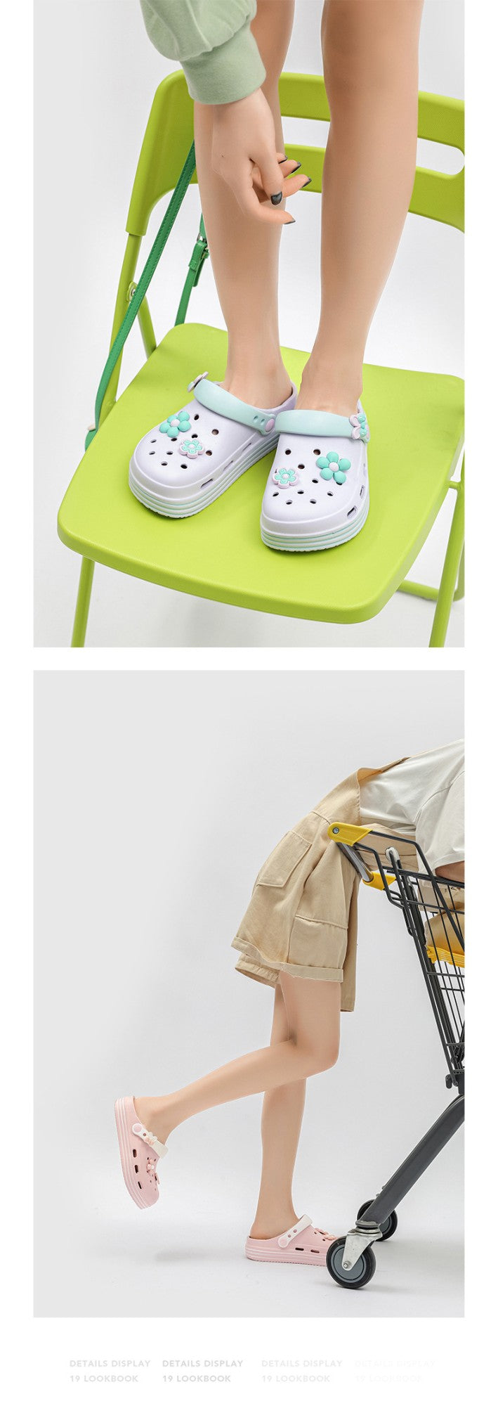 Women's Cute Platform Garden Clogs, Solid Color Closed Toe Non-slip Sandals, Indoor & Outdoor Slides