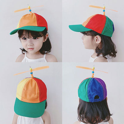 Rainbow Bamboo Dragonfly Baseball Cap Funny Helicopter Propeller Adventure Hat Firefly Cap Snapback Hat For Adult Kids Boy Girl