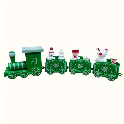 1pc Plastic Train Home Ornaments Christmas Halloween Decorations Party Decor Collectible Figurines Room Decoration Accessories