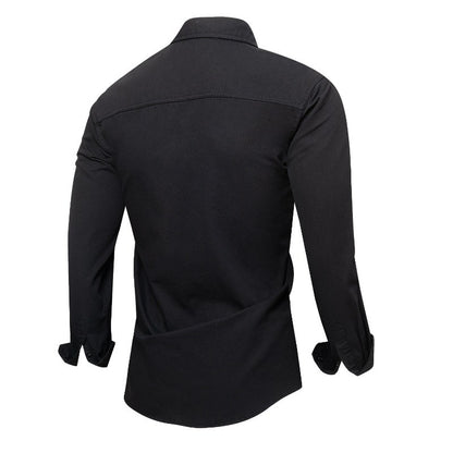 Cotton 100% Men Outdoor Multi Pockets Long Sleeved Cargo Shirts High Quality Man Loose Shirts New Male Solid Casual Shirts 3XL