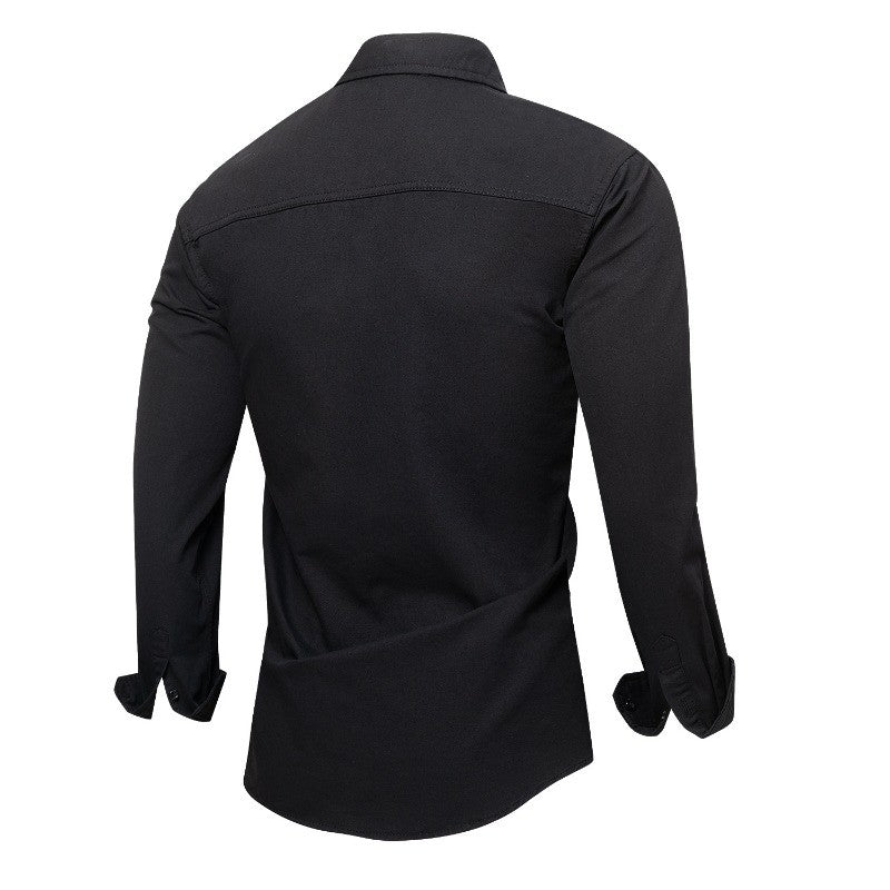 Cotton 100% Men Outdoor Multi Pockets Long Sleeved Cargo Shirts High Quality Man Loose Shirts New Male Solid Casual Shirts 3XL