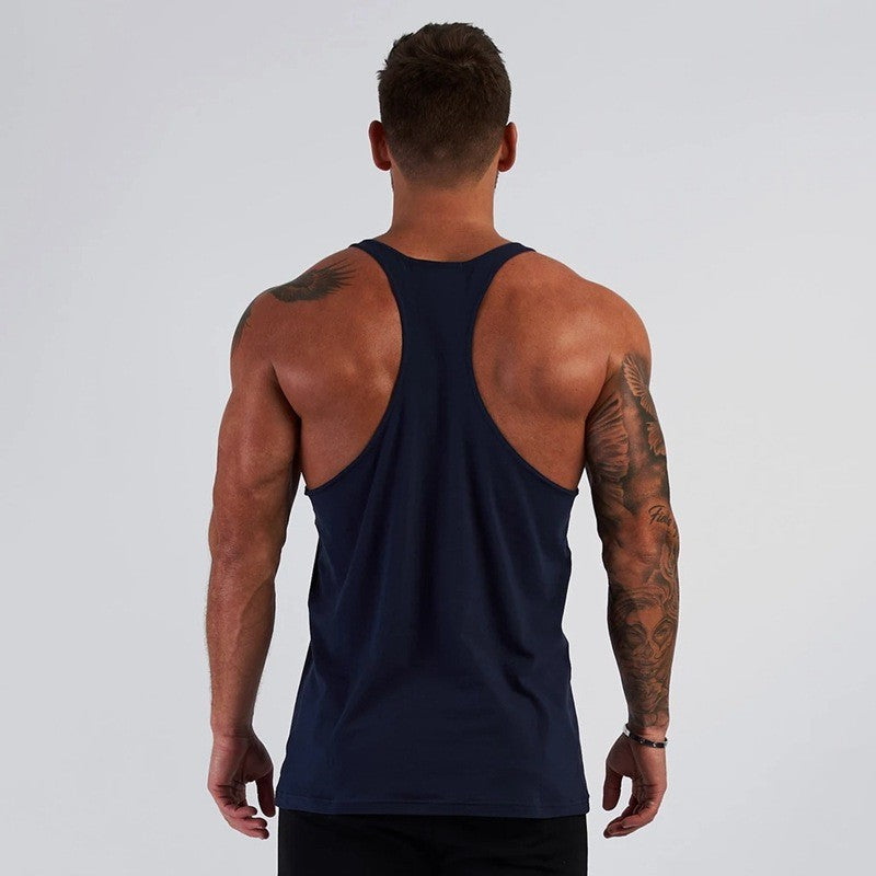 Muscle Men's Sports Tank Top Cotton undershirt gym Tops Sleeveless Tank Top Men fitness Running sweatshirt vest