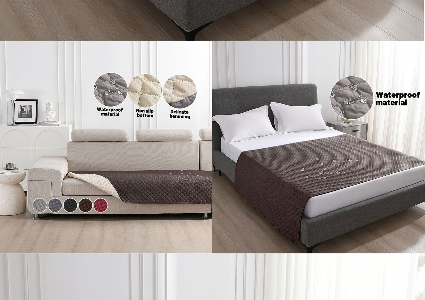 Capa Anti Vazamento e Antiderrapante para Cama de Cachorro, Manta para Sofá, Tapete para Cama de Animais de Estimação, Protetor de Colchão para Carro, Capa de Sofá para Gatos e Cães
