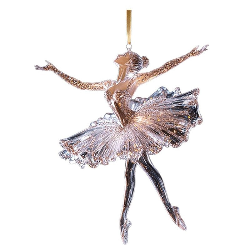 Sparkling Ballerina Christmas Ornament, Acrylic Ballerina Dance Ornament, Crystal Ballet Ornament For Christmas Tree Decoration
