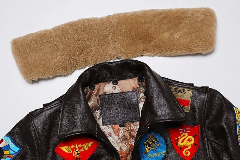 Military Clothing G1 Flight Jacket Thickening Quilted100% Cowhide Leather Jackets Men Coat Winter Overcoat M212 Dropshipping
