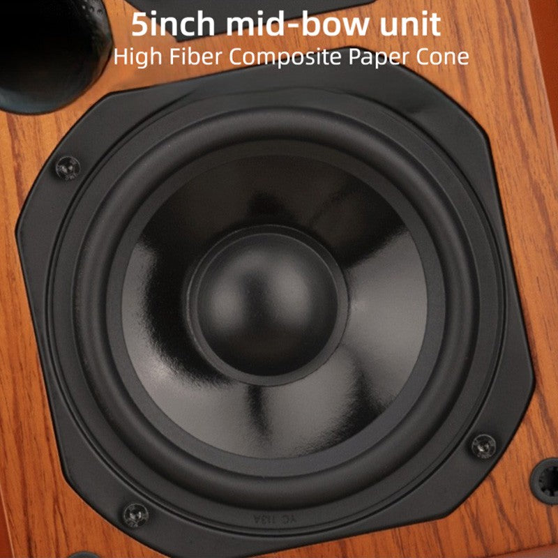 Caixa de Som Bookshelf HiFi 5 Polegadas 4ohm Passiva Alta Fidelidade de Madeira para Mesa 10W-50W Áudio para Home Theater Gamer