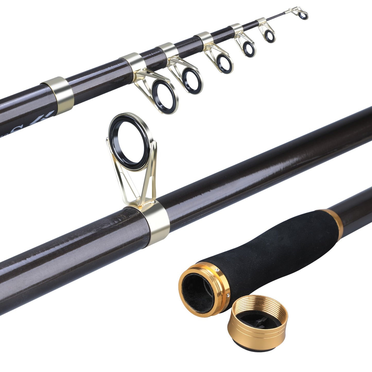 Sougayilang 2.1m-3.6m Spinning Fishing Rod Carbon Trout Carp Telescopic Fishing Pole Lure Fishing Rod Tackle