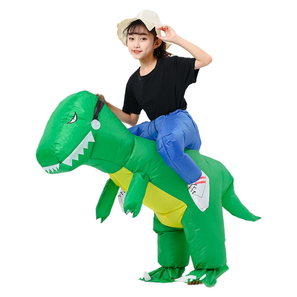 Funny dinosaur inflatable costume set  Riding jumpsuit cosplay outfit  High-impact hilarious costume Halloween attire