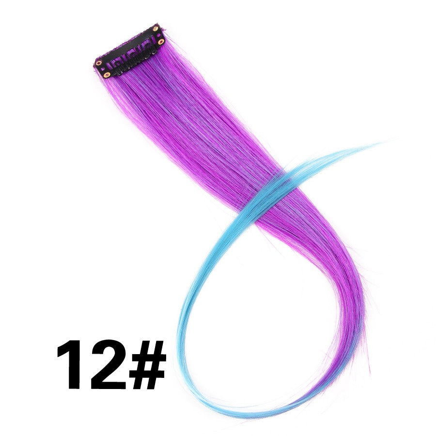 Alileader Aplique de Cabelo Extensão com Clip 57 Cores Ombre Liso Extensão de Cabelo com Clip em Apliques Peças de Cabelo de Fibra de Alta Temperatura