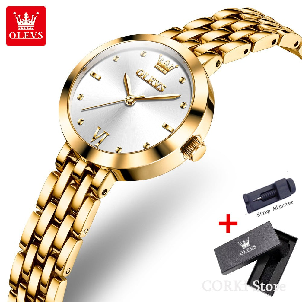 OLEVS 9992 Luxury Women's Watches Elegant Luxury Gold Watch for Women Quartz Waterproof Wristwatches Ladies Relojes Para Mujer