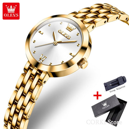 OLEVS 9992 Luxury Women's Watches Elegant Luxury Gold Watch for Women Quartz Waterproof Wristwatches Ladies Relojes Para Mujer