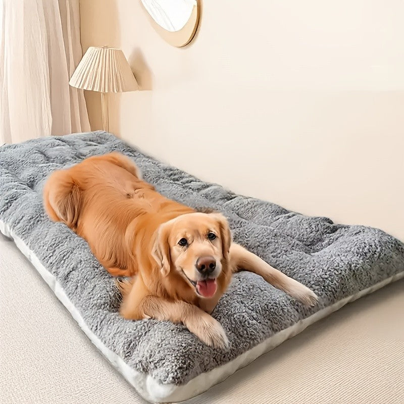 Cama para Cães Extra Grande Sofá de Pelúcia para Cães Cama para Animais de Estimação de Poliéster Super Macio Engrossado Tapete de Crate para Cães Grandes