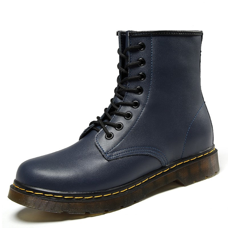 Botas Masculinas de Couro Legítimo Clássicas de Seis Furos, Estilo Britânico da Moda, Botas Curtas de Cano Baixo para Montaria, Botas para Externa, Tamanhos 35-48, Botas Femininas