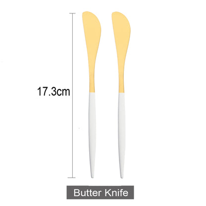 Black Gold Butter Knife Matte Stainless Steel Cutlery Cheese Dessert Jam Spreaders Cream Knifes Gold Dessert Tool Utensil