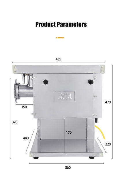 Moedor de carne elétrico de uso intenso de 120 kg/h, 110 V 240 V, para restaurante, açougue, cozinha, máquina de moer salsicha e carne bovina