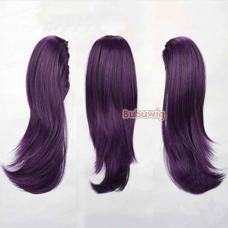 Bubuwig Cabelo Sintético 22 Cores 30cm Curto Liso Rabo de Cavalo Único Moda Anime Preto Vermelho Azul Perucas Cosplay Resistente ao Calor