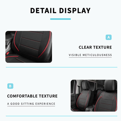 All Season Quited PU Leather Car Seat Cover Full Surrounded Seat Protector Waterproof Universal Fit Sedan Suv Pick-up Truck Seat
