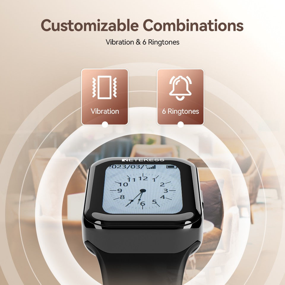 Retekess wireless calling system restaurant pagers TD113 waterproof touch watch TD033 waiter call buttons for cafe bar hookah
