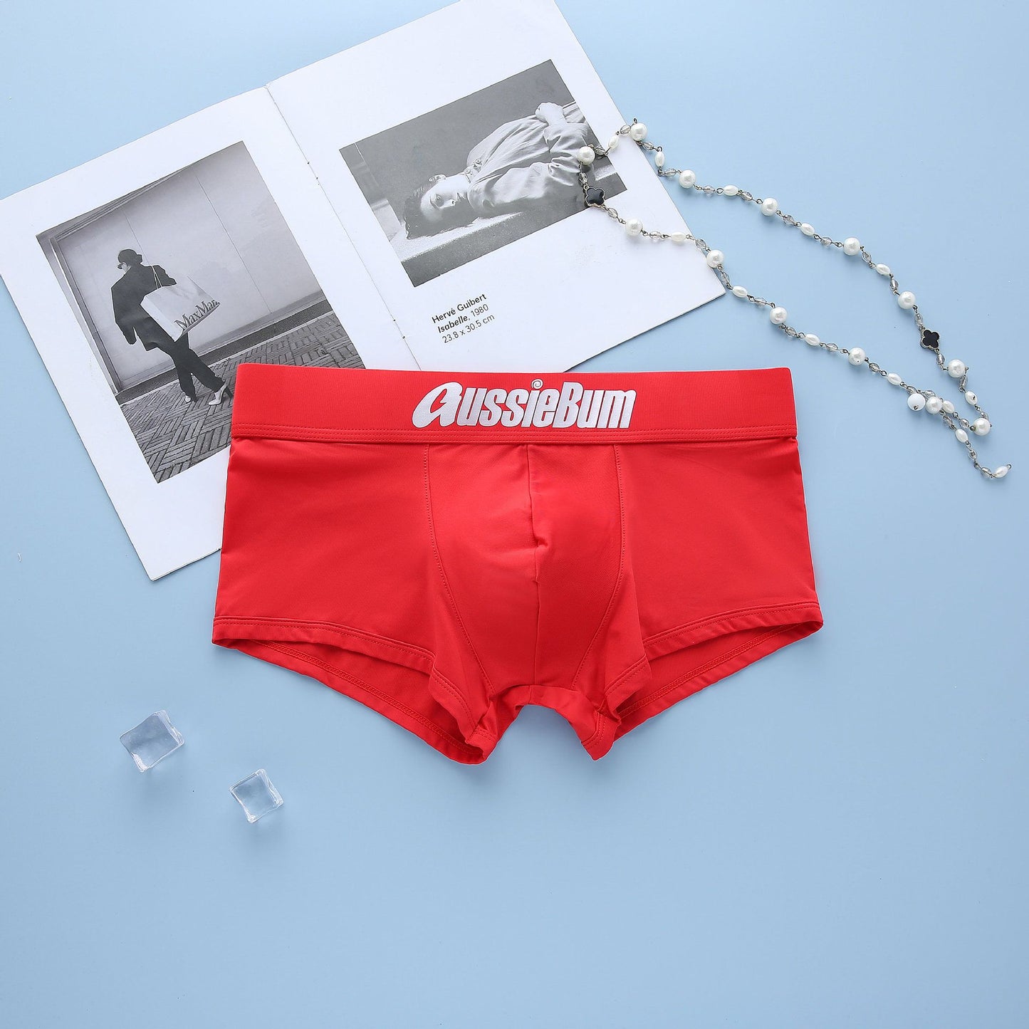 Men's simple underwear milk silk comfortable sports boxers AUSSIEBUM-M218