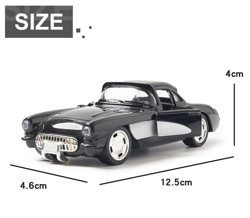1:32 Alloy Diecast Mustang GT Classic Vintage Car Model Pull Back Car Miniature Vehicle Replica For Collection Gift for Kid